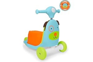 Skip Hop 3-in-1 Baby Activity Push Walker to Toddler Scooter, Zoo Dog