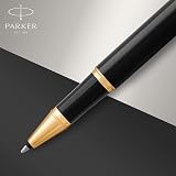 Parker IM Rollerball Pen Black Lacquer Gold Trim Fine Point Gift Box view 4