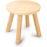 WINGYZ Wooden Step Stool for Toddler, 10 Inch Solid Foot Stool Kids Chair | Matched Sensory Table, 300lb Capacity, Non-Slip Multi-Purpose Adults Kids Step Stool for Bathroom, Bedroom, Kitchen FSC Safe