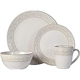 Pfaltzgraff Amelia Cream 16-Piece Dinnerware Set, Service For 4