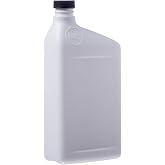 Consolidated Plastics 40622 Rectangular Oil Bottle HDPE, 32 oz., White, 12 Piece