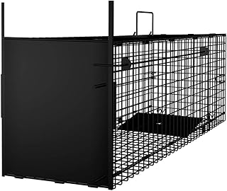 Amagabeli Garden Home Lebendfalle 78x26x29cm Tierfalle als Groß Marderfalle Katzenfalle Fuchsfalle Rattenfalle mit Falltür