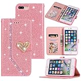 Ostop iPhone 8 Plus/iPhone 7 Plus Glitter Wallet
