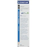 STAEDTLER MARS LUMOGRAPH PENCIL 2B - Box of 12 | Natural Wood