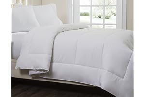 CIRCLESHOME Circles Home White Down Alternative Comforter Cotton Top - Quilted Style – Healthy – King Size