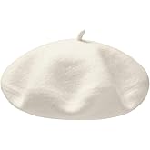 AWAYTR Wool French Beret Hats - Solid Color Artist Beret Hat for Women and Kids