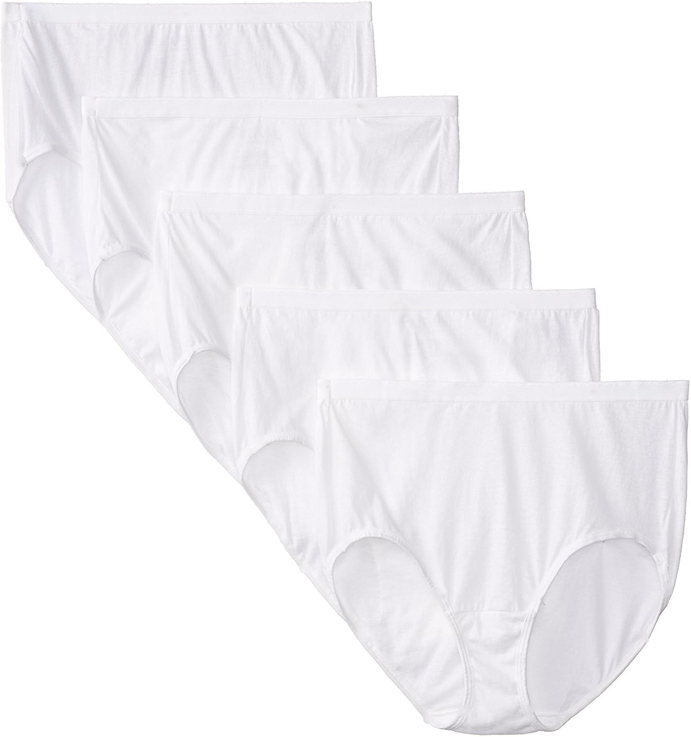 Fruit of the Loom Women's 6 Pack Comfort Covered Cotton Brief Panties