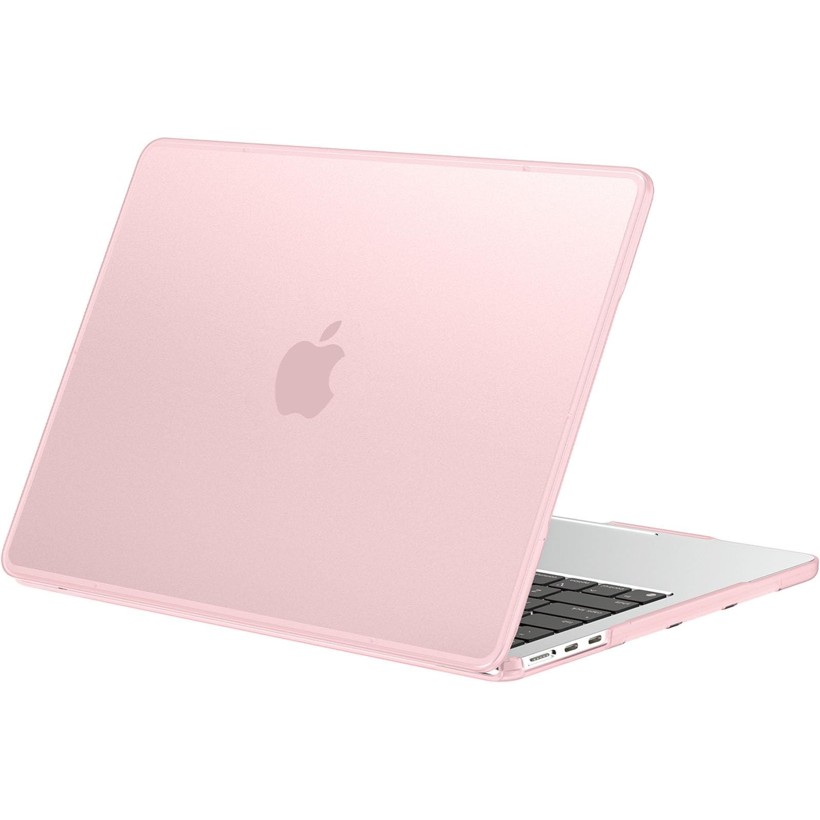 Photo 1 of BlueSwan Anti-Cracking Hard Shell Case Compatible with MacBook Air 13 inch M4 M3 M2 2025 2024-2022 A3240 A3113 A2681, Soft TPU Bumper PC Base for Air 13.6 inch, Frosted Baby Pink