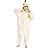 LONULAIN Unisex Kids Animal Oneise Pajamas, Boys Girls Flannel Hooded Halloween Cosplay Costume/Homewear/Sleepwear