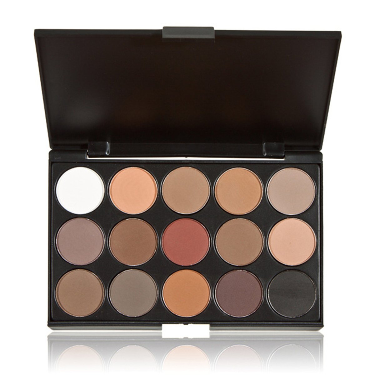 FantasyDay Professional Eyeshadow Palette Makeup Contouring Kit - 15 Colours Highly Pigmented Nudes Warm Natural Matte Shimmer Cosmetic Eye Shadows Pallet Powder Palette