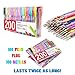 Laneco Medium-Point (0.8 mm), Non Toxic and Acid Free Coloring Gel Pen Set, 200 Count (100 Coloring Pens and 100 Ink Refills)