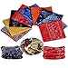 Geberiela AL322 Seamless Headband Versatile 16-in-1 Stretchable Headwear Bandana Head Wrap Sweatband Scarf, Balaclava, Helmet Liner, 9 Piece