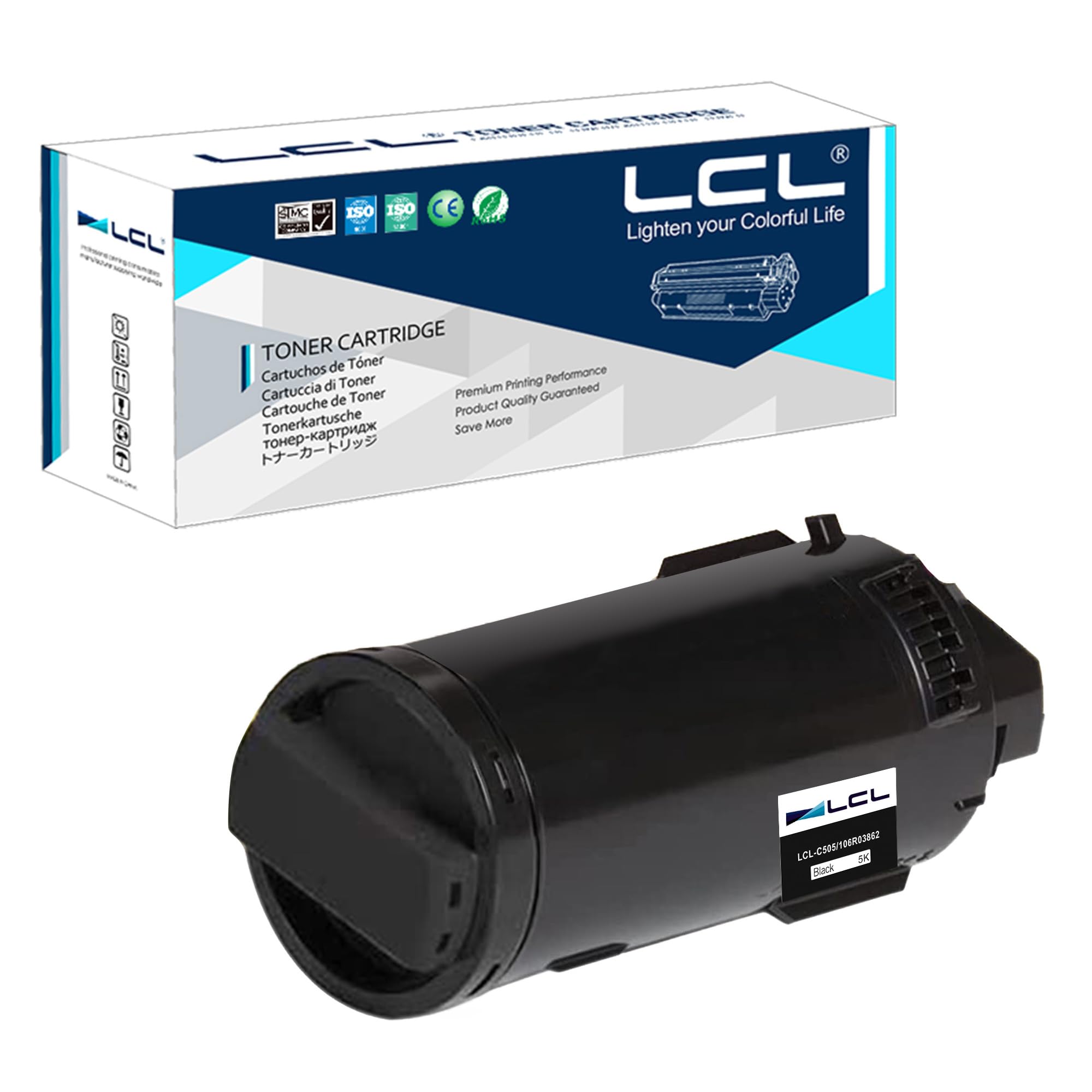 LCL Compatible Toner Cartridge for VersaLink C500 C505 106R03862 5000PAGES (1 Black) Replacement for Xerox VersaLink C500 C505