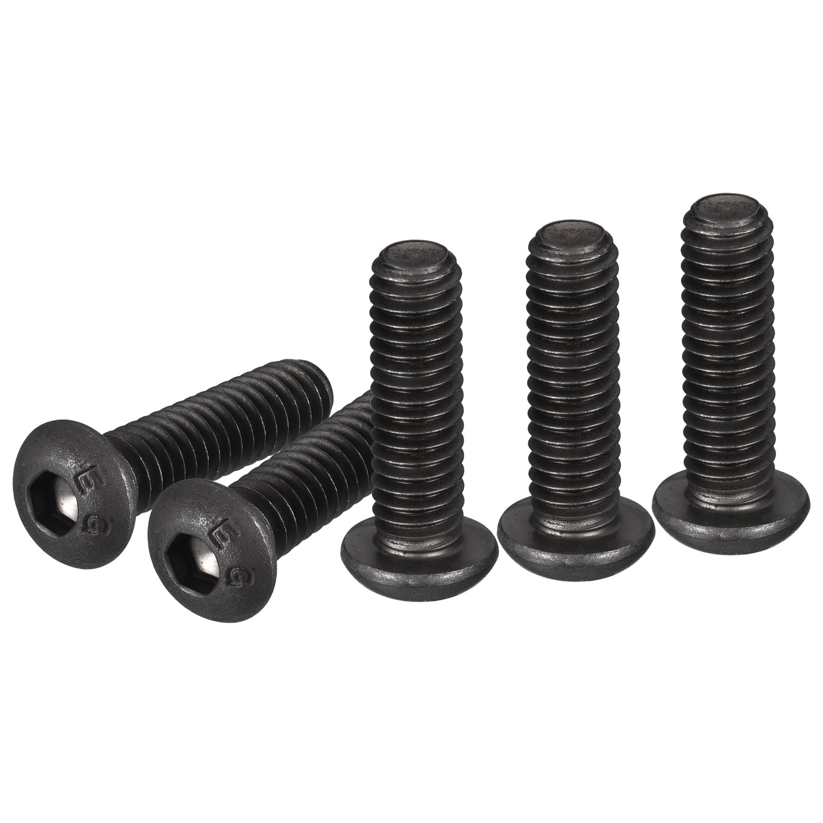 DTGN 5/16-18x1-1/4" Button Head Socket Cap Screws - 10Pack - Good for Machine - Carbon Steel Black Oxide - Hex Drive Full Thread UNC Fasteners — image 1