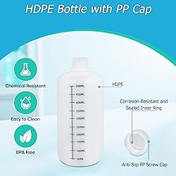 UMETASS 16oz/500ml Narrow Mouth Plastic Bottles