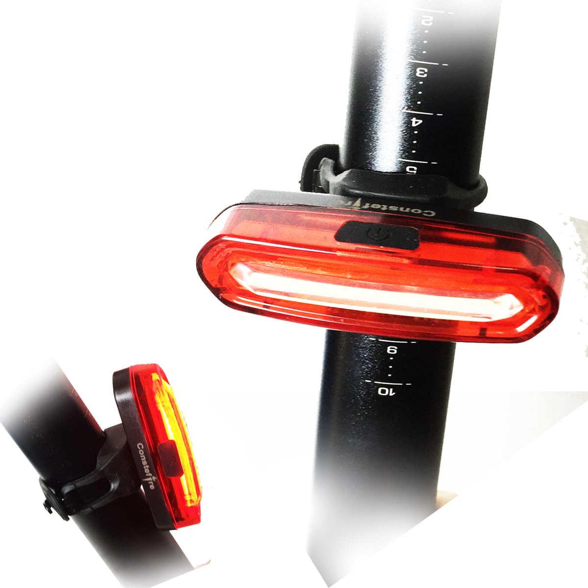 Bike Tail Light Rechargeable 2 PACK,Back Bicycle Taillight Ultra Bright 120lm Bicycle LED Safety Light LED, Bike Rear Light 6 Modes IPX6 Waterproof Bike Taillight for Night Riding-helmet, backpack