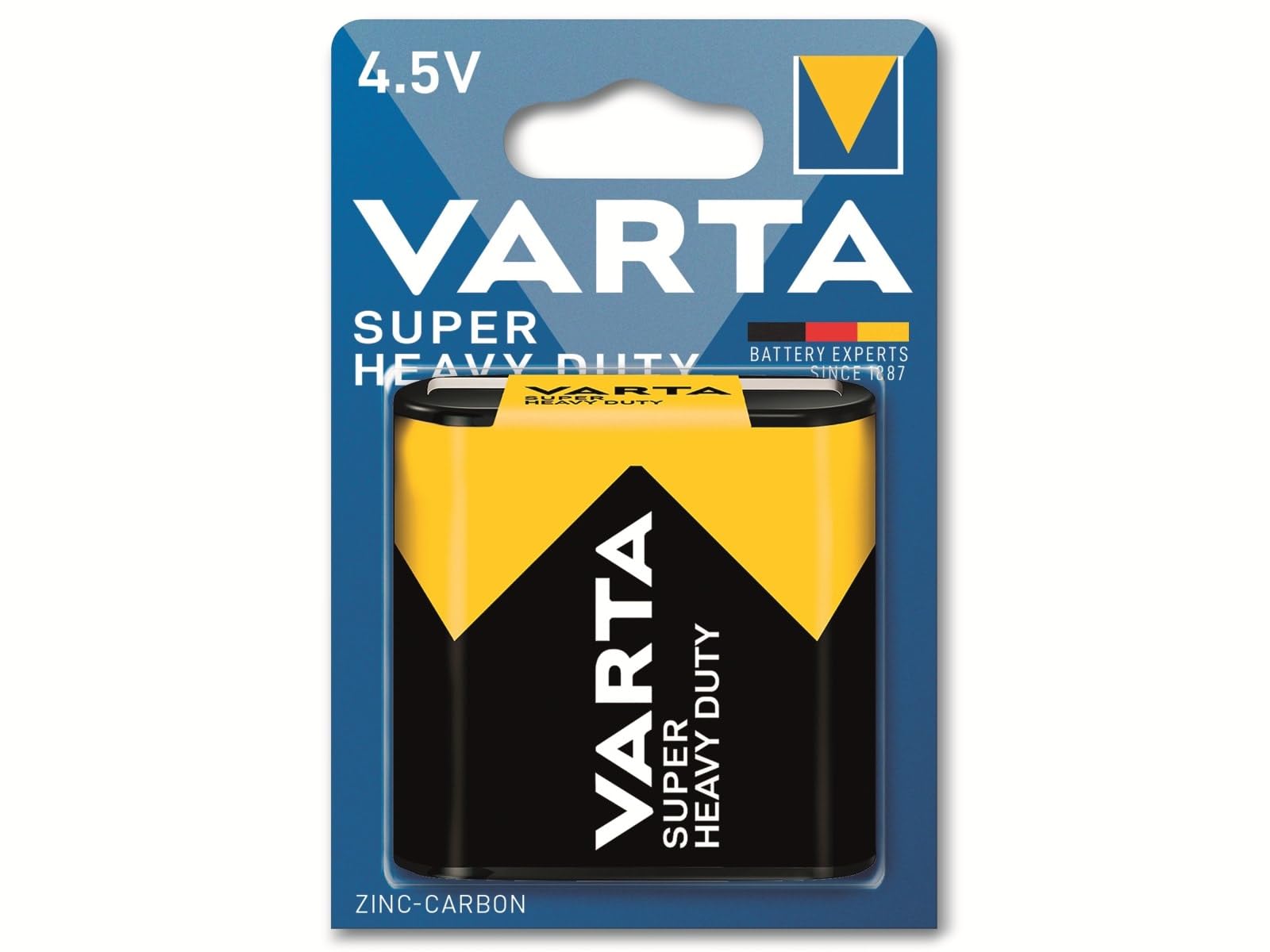 Varta 42341 Superlife Zinc Carbon Battery, 4.5 V, Yellow