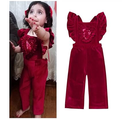 baby girl velvet jumpsuit