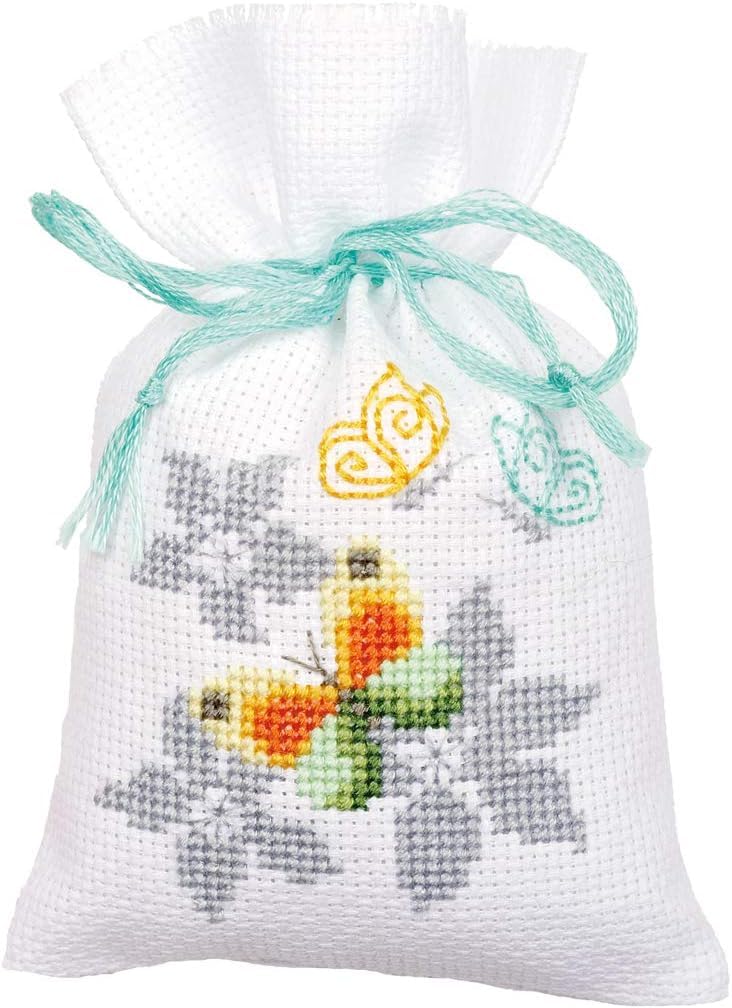 Vervaco Pot-Pourri Bag: Butterflies (Set of 3), Polyester Cotton, Multi-Colour, 40 x 2 x 20 cm
