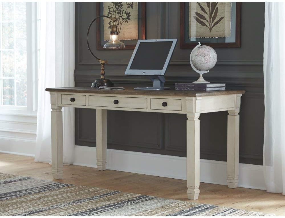 Signature Design by Ashley Bolanburg Home Office Desk Two-tone: Furniture & Decor