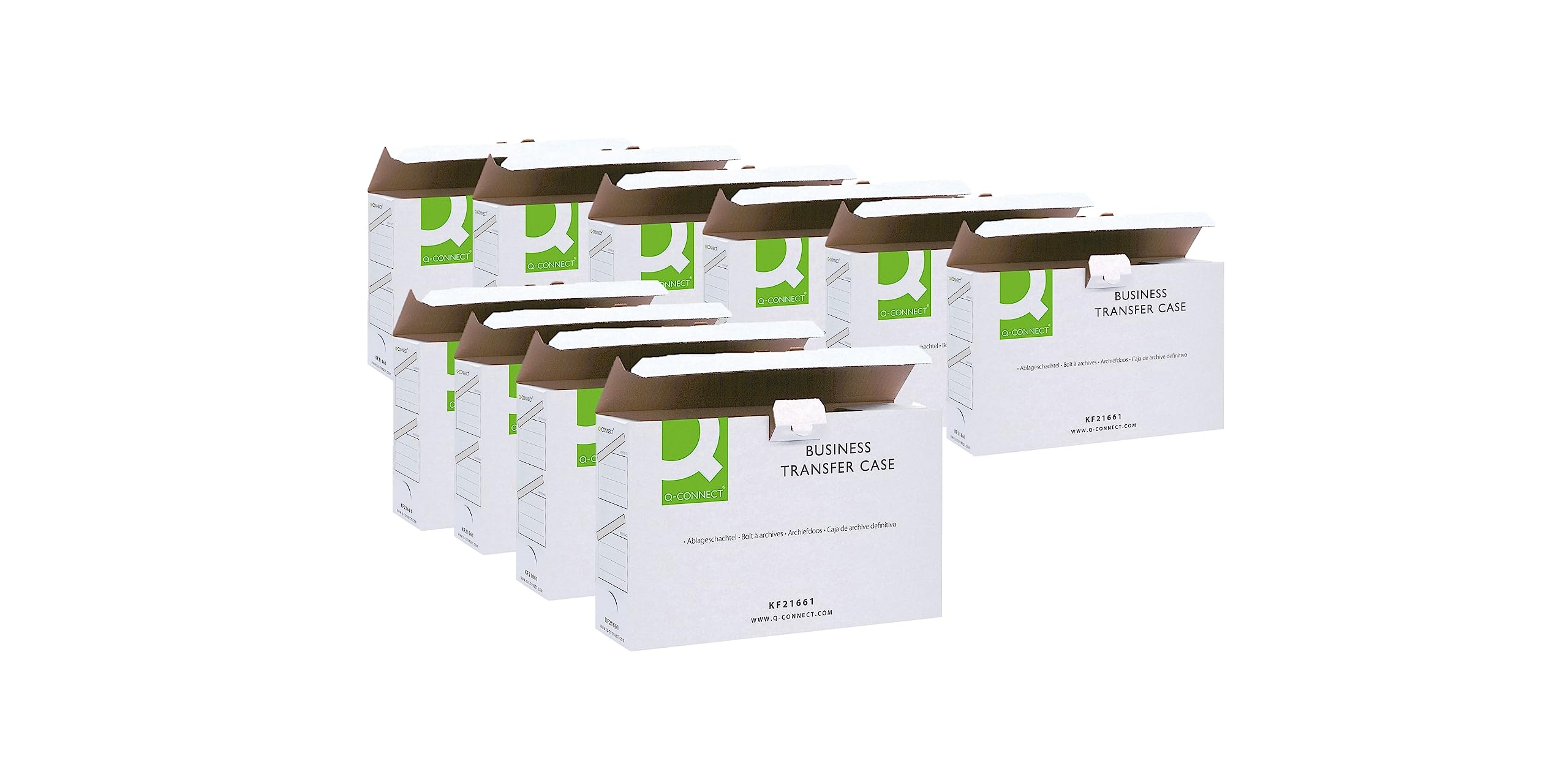 Q-Connect Business Transfer Case White (Pack of 10), 36