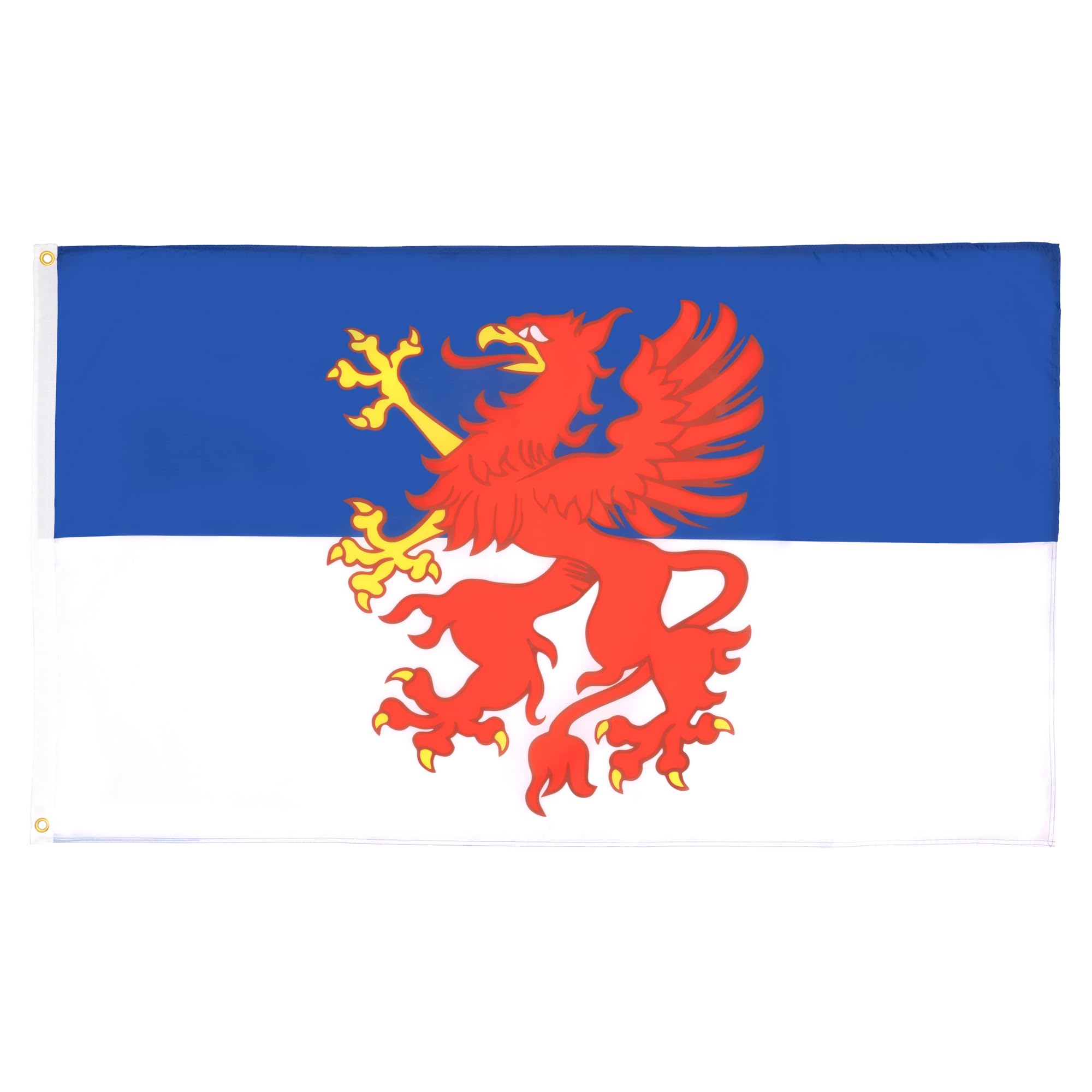 AZ FLAG - Pomerania Flag - 2x3 Ft - 100D Polyester Pommern Banner with Two Metal Grommets - Fade Resistant - Vivid Colors - 2' x 3' Feet - 90x60 Cm