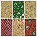 Golden Gift Wrapping Paper Set – 6 Rolls Bundle of Wrap Paper Size 30” x 120” per Roll – Gift Joy Theme with 6 Special Designs