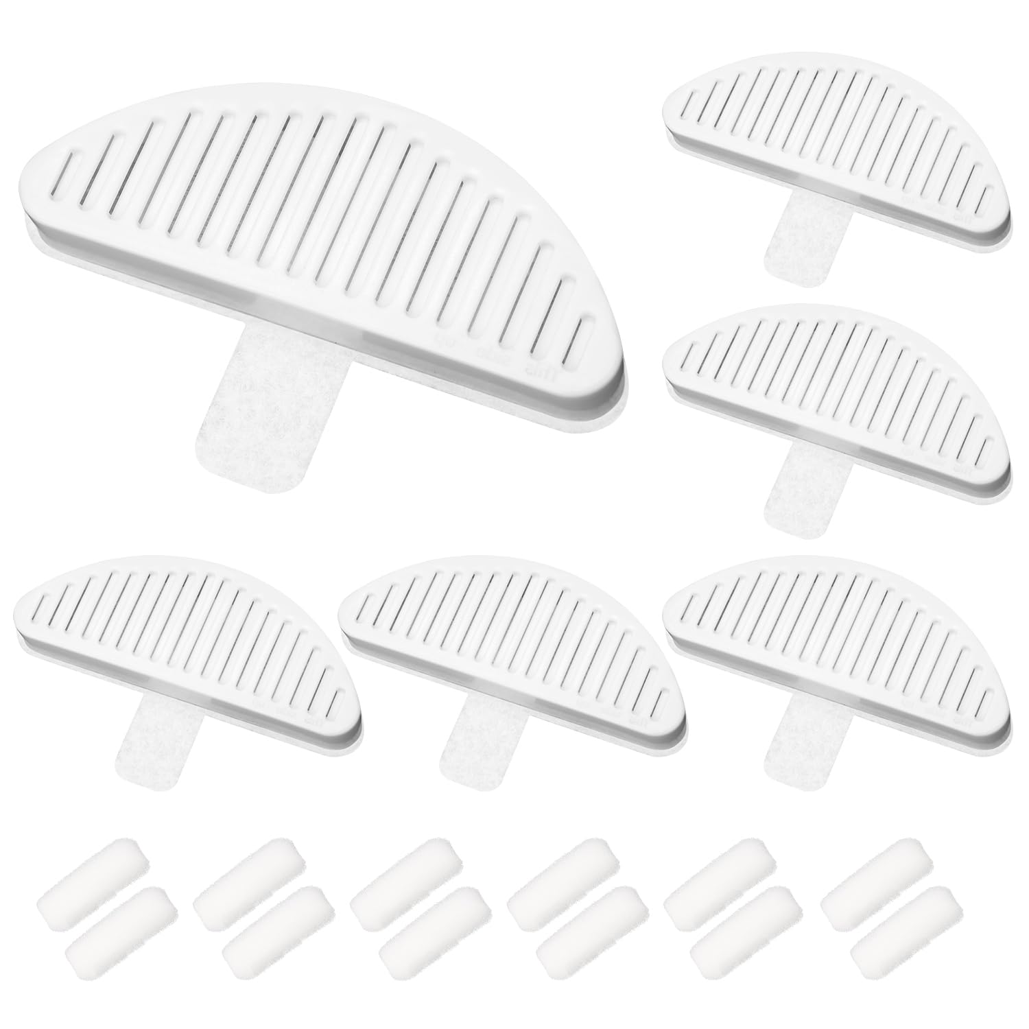 lasuroa 6pcs Cat Fountain Filter, Cat Water Fountain Filters for Wireless Operated 67oz Pet Fountain Filters with 12 Cat Fountain Filter Sponges Pet Fountain Filters Replacement for Uahpet
