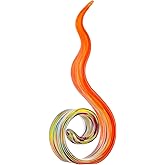 11.4" Tall Hand-Blown Glass Sculpture Murano-Style Sculpture Art Ornament Statue Figurines Home Decor Accent Piece Coastal Ocean Nautical Home Decor,Shelf,TV Stand,Tabletop Centerpieces,Wonderful Gift