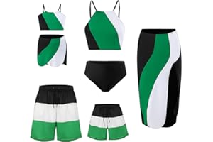 NIKDUCK Matching Family Swimwear Family Matching Swimsuit Set Mommy and Me Swimsuit Family Bikini Matching Sets