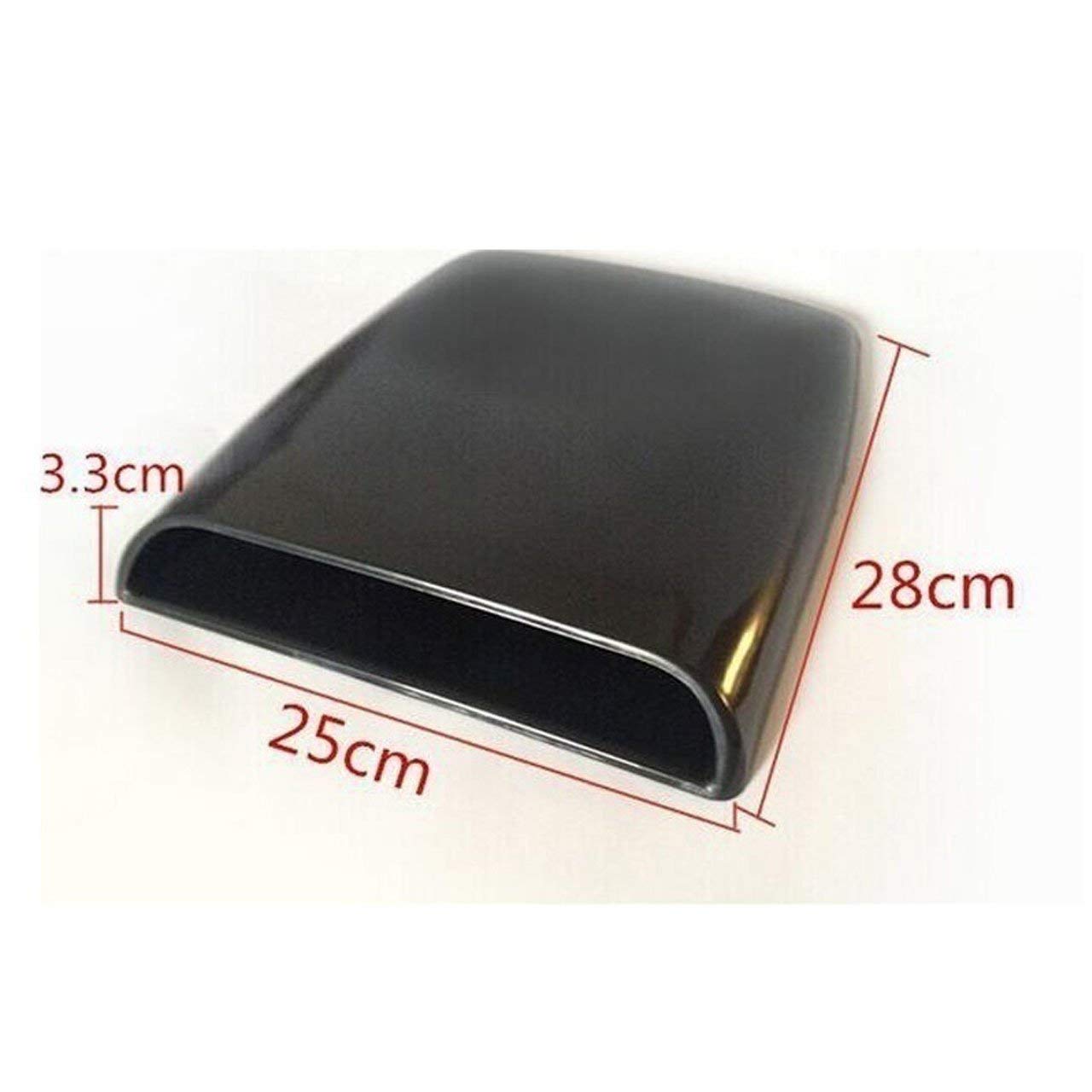 NATGIC Universal Car Air Flow Decorative Intake Hood Scoop Turbo Bonnet Vent Cover (Black)