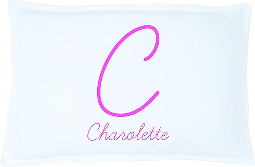 Amazon Com Personalized Lovely Font Pillowcase Monogrammed