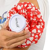 Neotech Care Ice Bag for Injuries, Swelling, Headache, Pain Relief, First Aid - Cold Pack Screw Top Lid - Reusable, Refillable, Flexible & Waterproof Pouch/Bladder Style (8 inch, Heart Design)