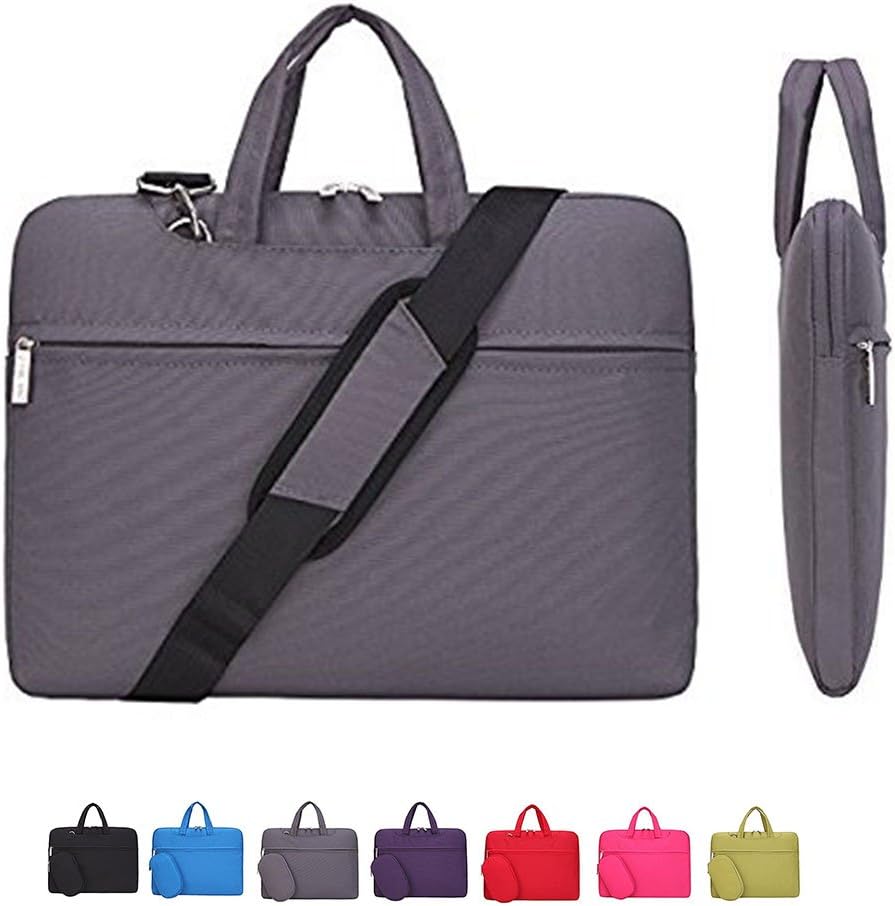 CROMI Laptop Case, Slim Briefcase Commuter Bag Business Sleeve Carrying Handle Bag Nylon Notebook Shoulder Messenger Bag