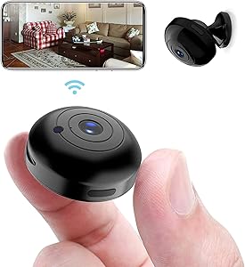 OUCAM Mini WiFi Spy Camera 1080P Audio and Video Recording Live Feed, Wireless Hidden Spy Cam Nanny Camera/Auto Night Vision/No Light Night Vision/Motion Activated Alarm(2021 Upgraded Phone APP)