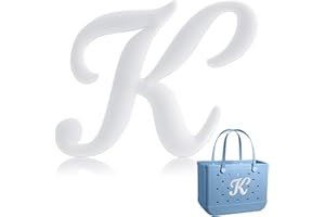 ALKNOT Decorative Lettering Charms for Bogg Bag, Alphabet Lettering Accessories, Decorative Bogg Bag Charms Insert Alphabet Lettering, Alphabet 3D Letters for Personalizing Handbag DIY White