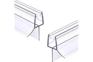 ELYXIAN 2 Pack Shower Door Bottom Seal 3/8" x 36" Glass Door Silicone Seal Strip Suitable for 3/8 Inch Glass Frameless Shower Door Seal Strip Stop Shower Leaks