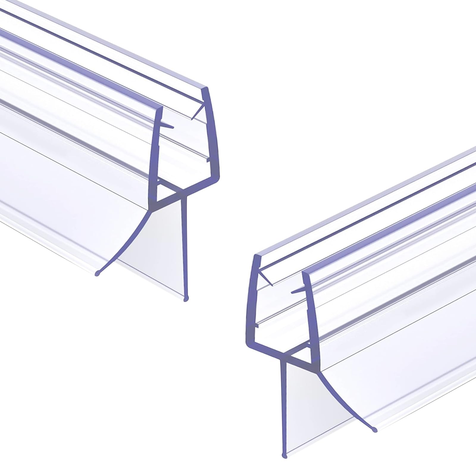 Photo 1 of 2 Pack Shower Door Bottom Seal 1/4" x 36" Glass Door Silicone Seal Strip Suitable for 1/4 Inch Glass Frameless Shower Door Seal Strip Stop Shower Leaks