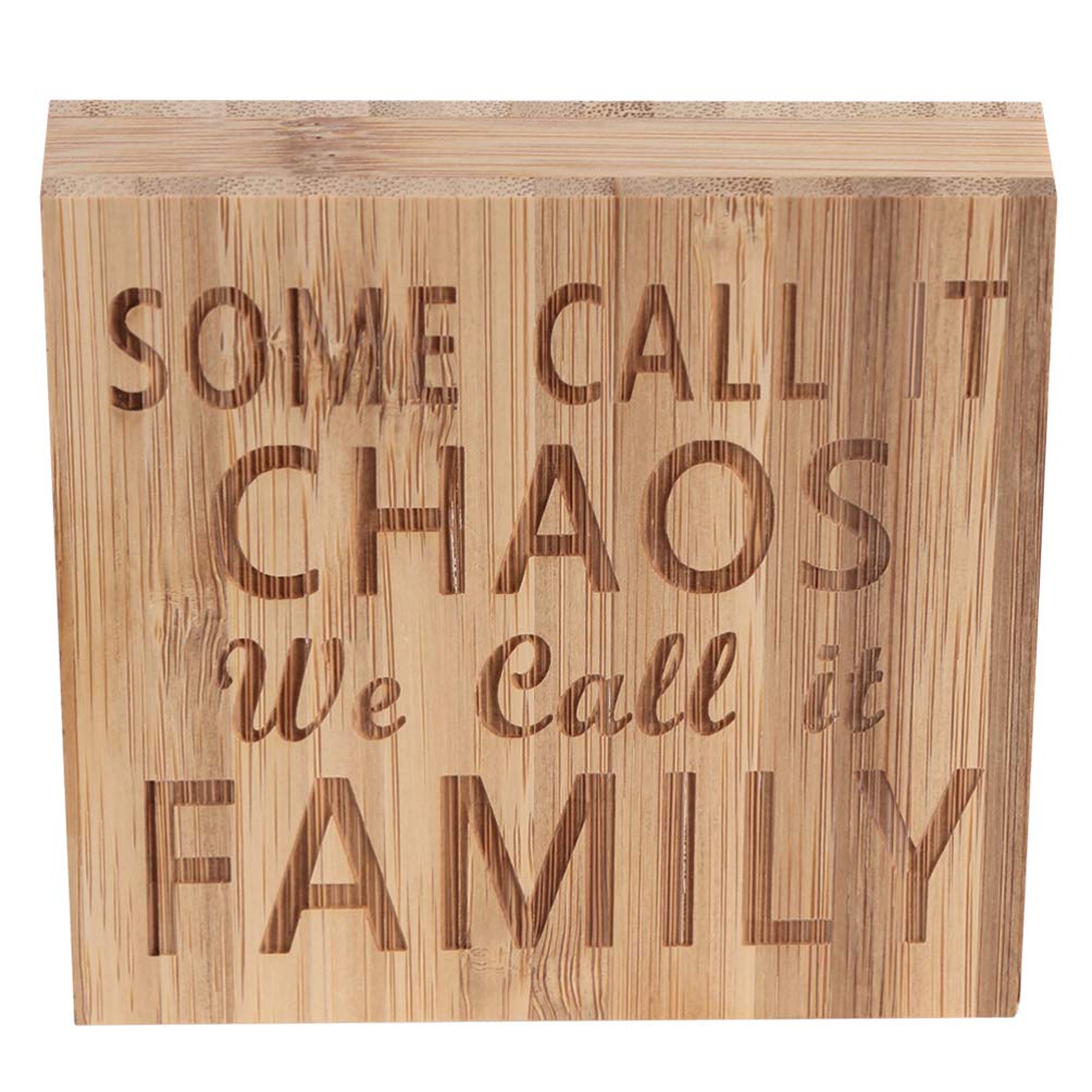 HEALLILY Wall Hanging Decorative Wood Sign Some Call It Chaos We Call It Family Wooden Wall Plaque Sign Wall Home Decor for Home Office Party Decor