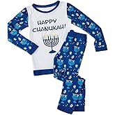 Rite Lite 8 Nights of Chanukah Pajamas With Menorah and Dreidel Illustrations- For Kids