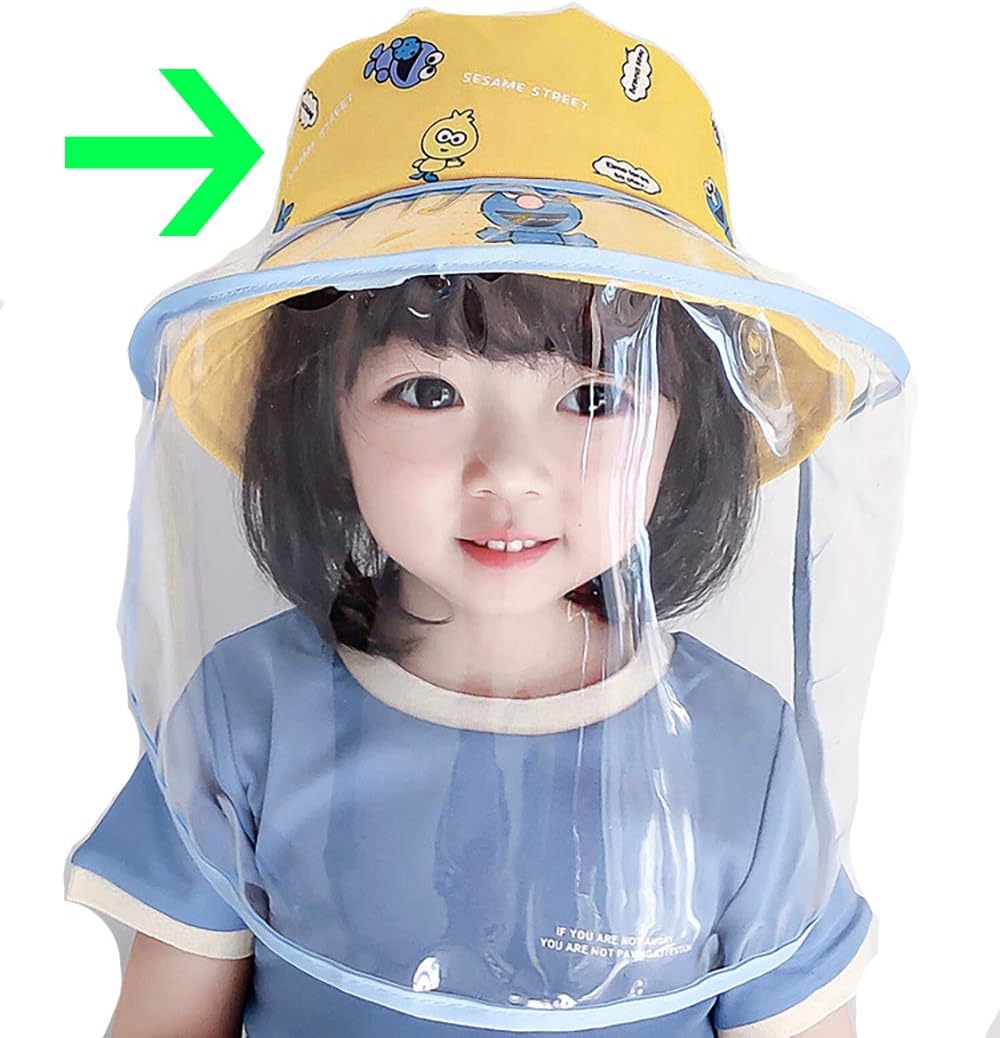 Kids Anti Spitting Protective Fisherman Hat, Anti Fog Waterproof Dustproof Hat Cover Outdoor Fisherman Hat for Kids