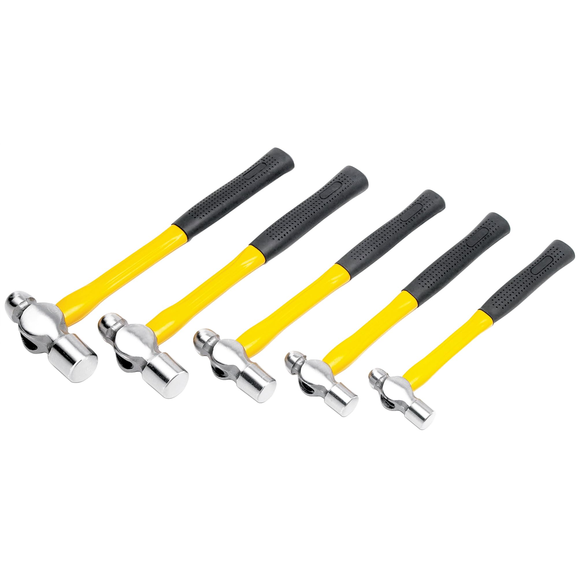 Performance Tool M7134 Fiberglass Ball Pein Hammer Set, with Fiberglass Handle (5pc)
