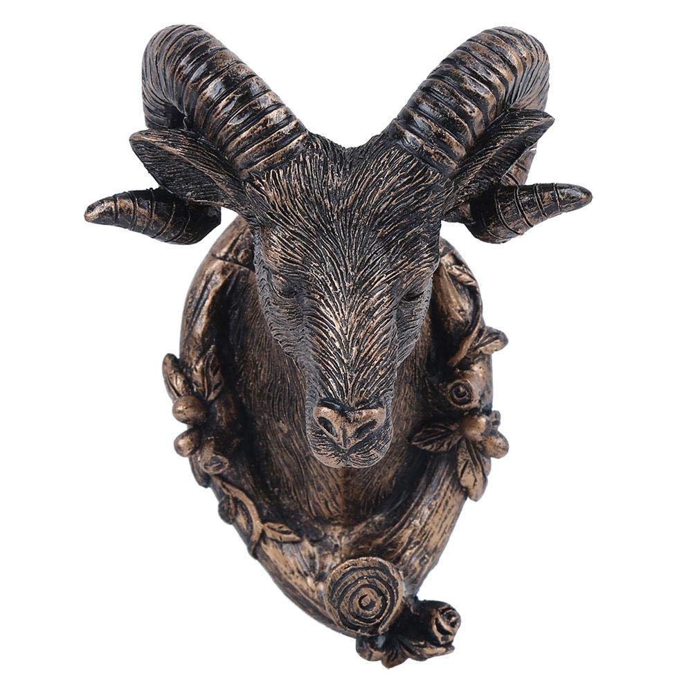 Cute Retro Horse Head Goat Head Coat Hook Home Bathroom Office Animal Shape Coat Hook Wall Decoration(Goat-Shape)