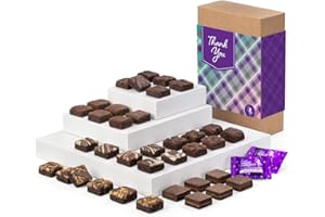 Fairytale Brownies Thank You Magic Morsel 36 Individually Wrapped Gourmet Chocolate Food Gift Basket - 1.5 Inch x 1.5 Inch Bite-Size Brownies - 36 Pieces - Item CY436