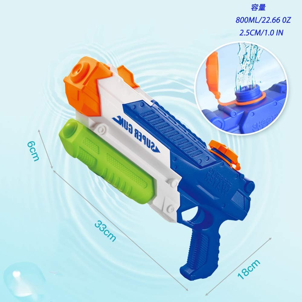 Amazon 最新版 水鉄砲 最強 ウォーターガン 超強力飛距離 2点セット 10 12m 水てっぽう 800ml 400ml超大水容量 プール 水ピストル おもちゃ 水遊び 水撃ショット お風呂水鉄砲 おもちゃ 玩具 水鉄砲 おもちゃ