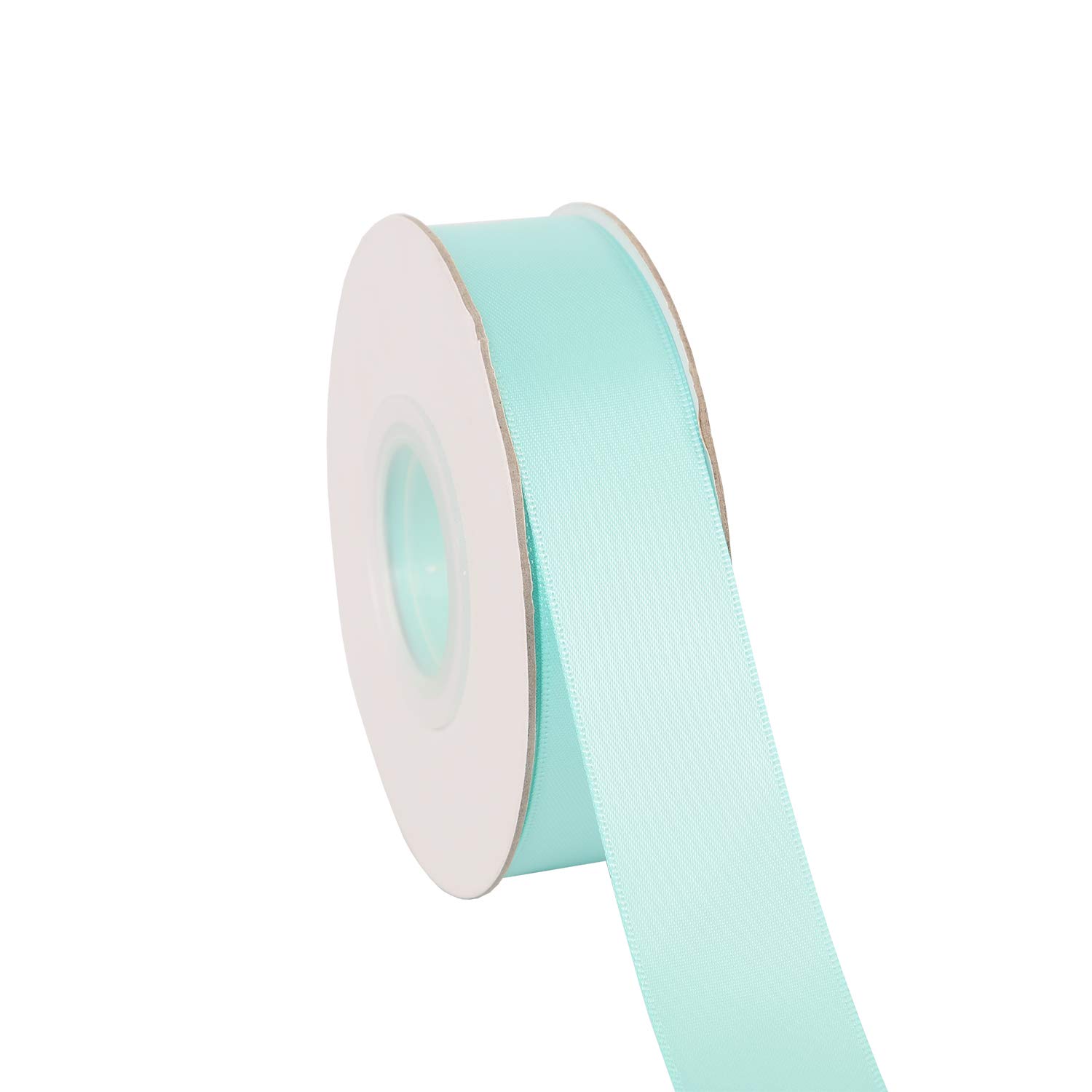 Ribbonitlux 25mm Wide Double Face Satin Ribbon 22 Meters (314-Aqua, Set for Gift Wrapping, Party Decor, Sewing Applications, Wedding and Craft