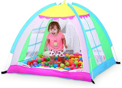 Mbd Children Tente De Jeu D Interieur Pour Bebe Avec Boule De Billard Pliable Motif Chateau Et Moustique Vert 129 249 243 3 Cm Amazon Fr Cuisine Maison