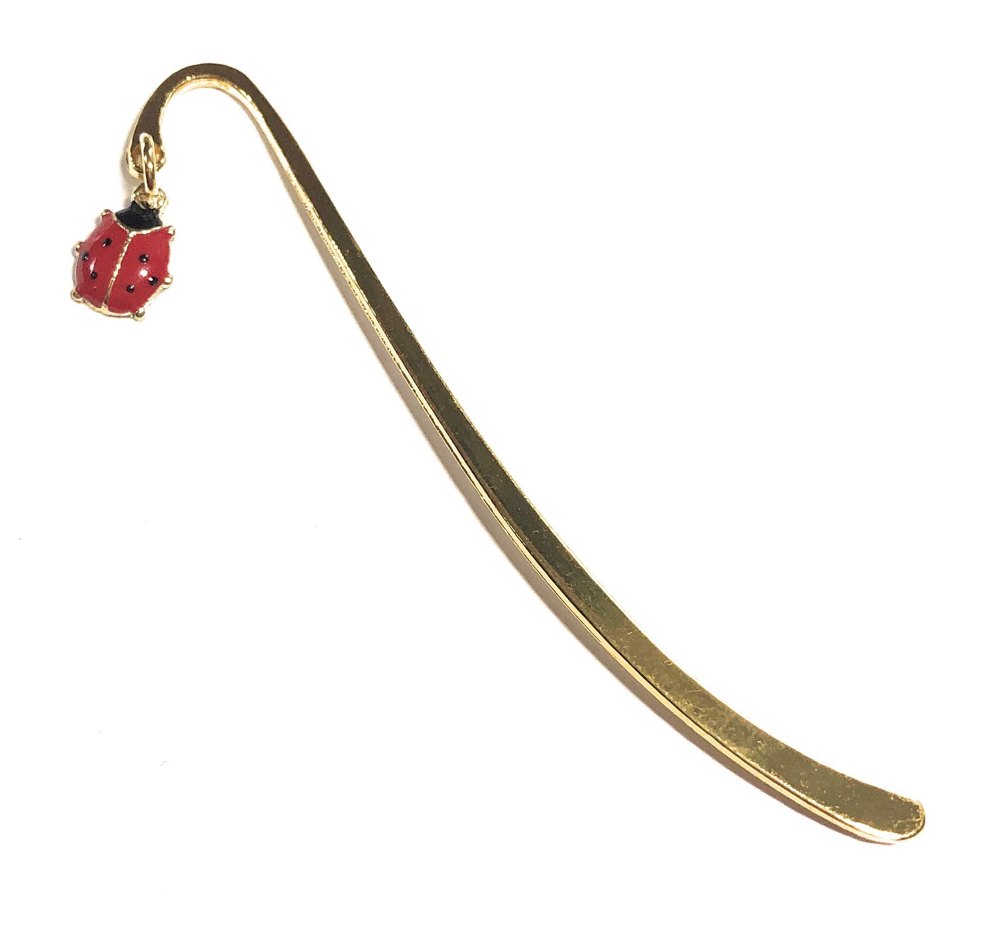 FizzyButton Gifts Ladybird Gold Tone Mini Bookmark with Enamel Charm in Gift Bag