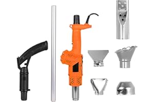 ehozirta 3 in 1 Electric Weed Eater,Garden Electric Weed Burner,Electric Weed Burner Wand with Handle 1500w High Power Temperature Adjustable Nozzles Replacement for Flame Weeding,Roofing,Melting Ice