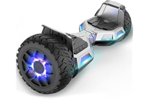 UNI-SUN All Terrain Hoverboard, 8.5'' Offroad Hoverboard, 2.8 Times Walking Speed Hoverboard with Lights and Bluetooth for Adults and Teens, Off Road Hoverboard Gifts